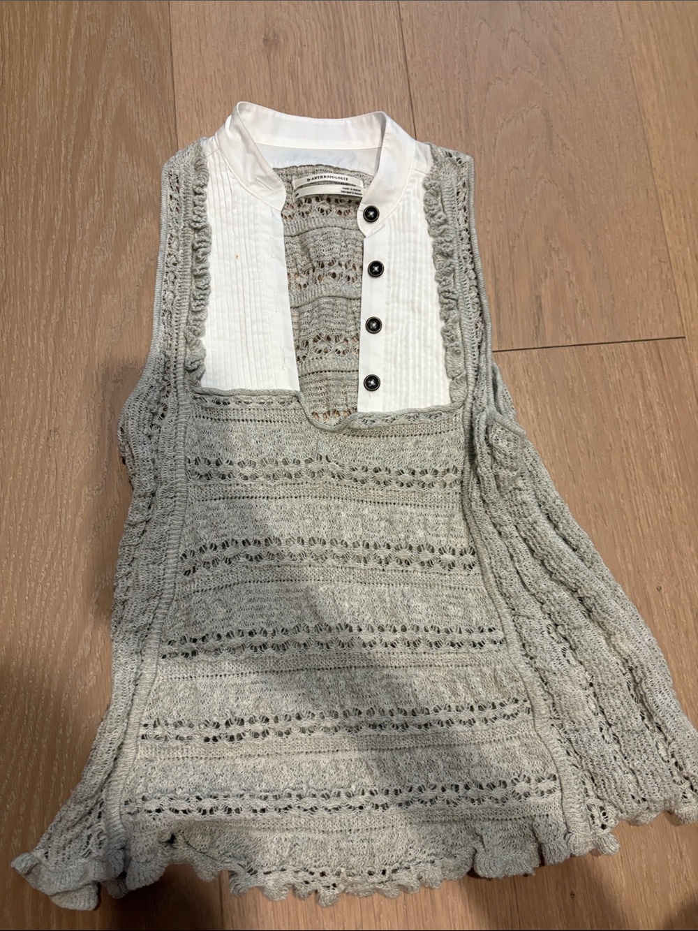 Anthropologie romantic knit tank